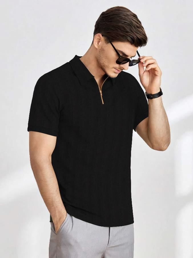 Black Polo Neck Full Sleeves
