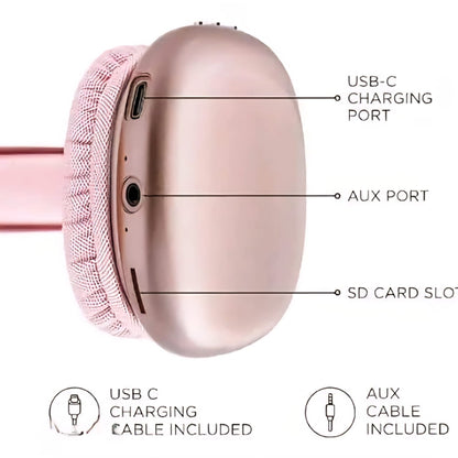 Wireless Over Ear-Bluetooth Headset
