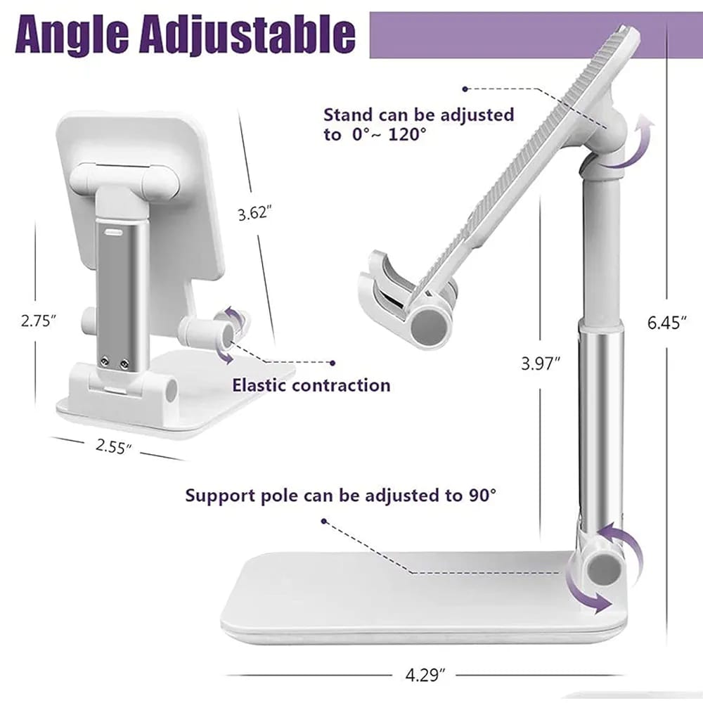 White Desktop Mobile Stand