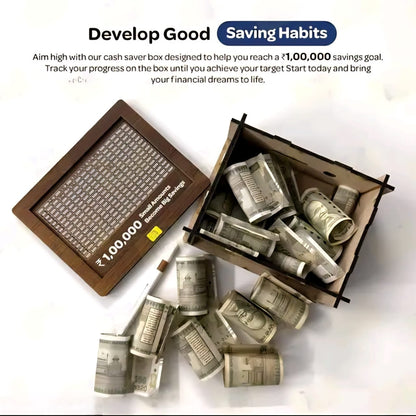 1 Lakh Wooden Money Piggy Bank